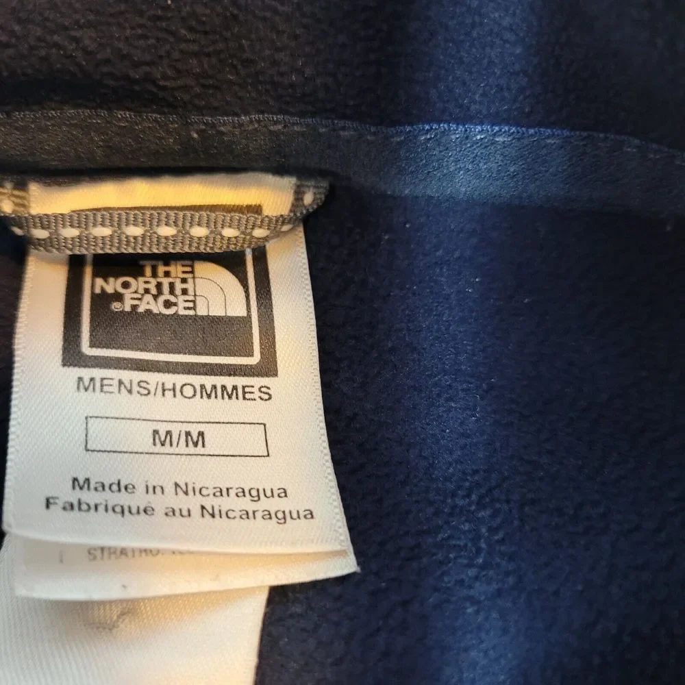 THE NORTH FACE Mens Quarter‎ Zip Light-Weight Blue Fleece Pullover- Size Medium